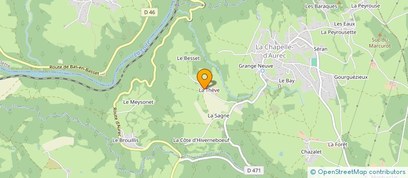 localisation de l'entreprise GAEC AGREE PERRIER à LA CHAPELLE-D'AUREC
