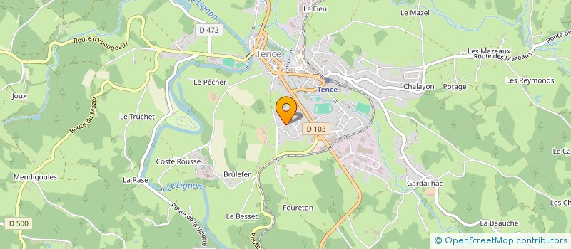 localisation de l'entreprise GAEC AGREE VACH'MONT BIO à TENCE