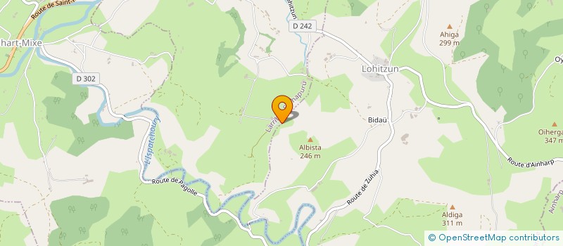 localisation de l'entreprise GAEC AHUNTZA  LARRIBAR-SORHAPURU