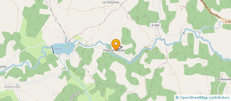 localisation de l'entreprise GAEC AMARGER DE PIGEYRES BASSES à LACHAMP-RIBENNES
