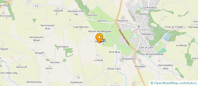 localisation de l'entreprise GAEC AN AVEL DRO à PLOUDANIEL