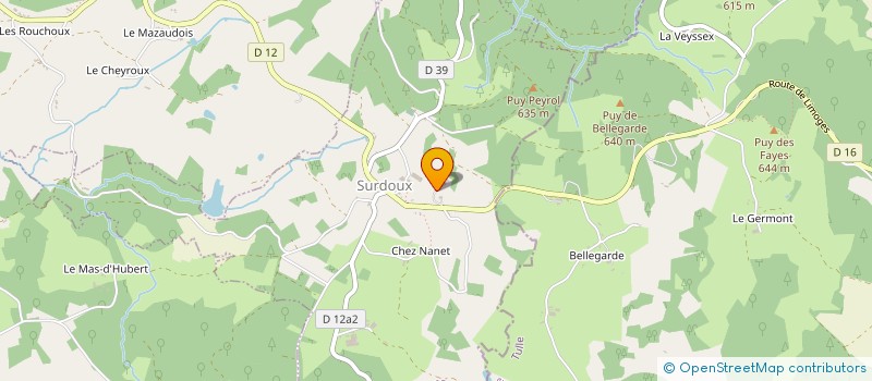 localisation de l'entreprise GAEC ANDRIEUX à SURDOUX