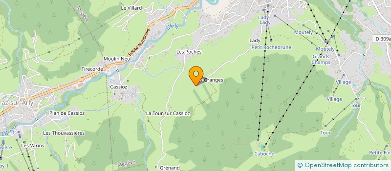 localisation de l'entreprise GAEC AU COEUR DES GRANGES à MEGEVE