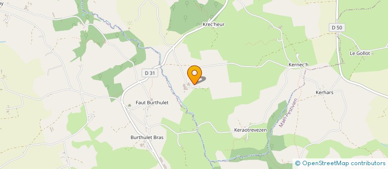 localisation de l'entreprise GAEC AU FIL DES PRES à BULAT-PESTIVIEN