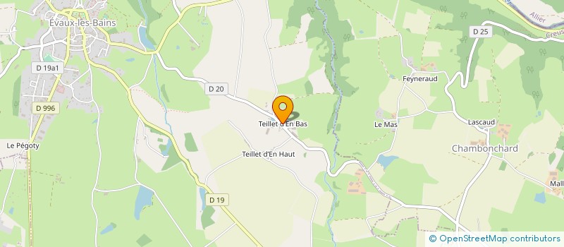 localisation de l'entreprise GAEC AUCOUTURIER à EVAUX-LES-BAINS
