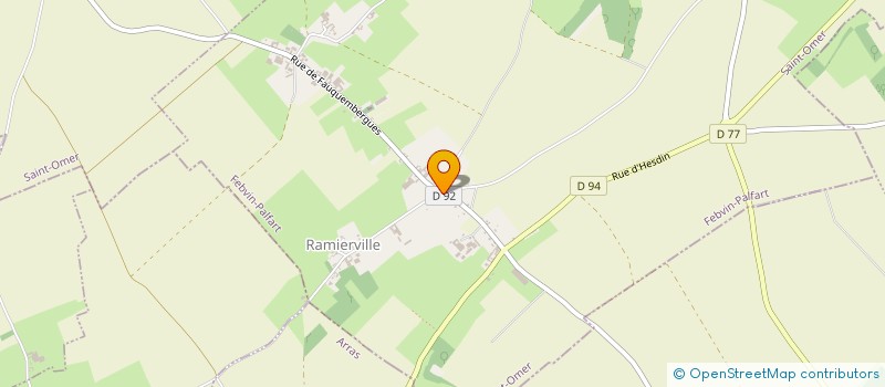 localisation de l'entreprise GAEC AUX QUATRE VENTS  FEBVIN-PALFART