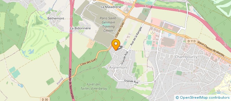 localisation de l'entreprise GAEC AUX RUCHERS DE LA MAULDRE à AIGREMONT