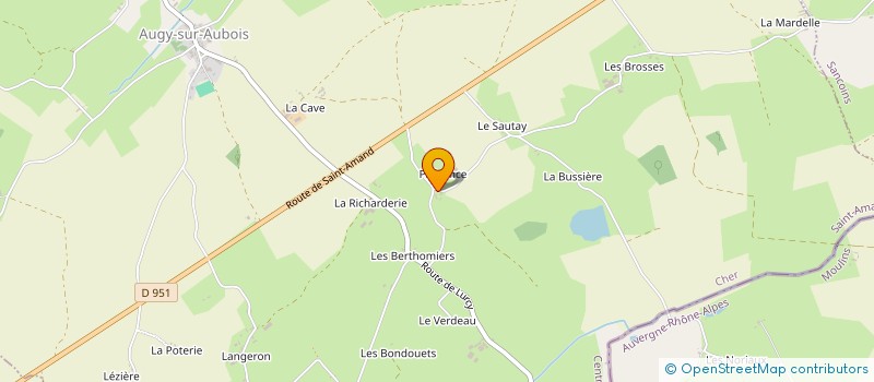 localisation de l'entreprise GAEC B & B  AUGY-SUR-AUBOIS