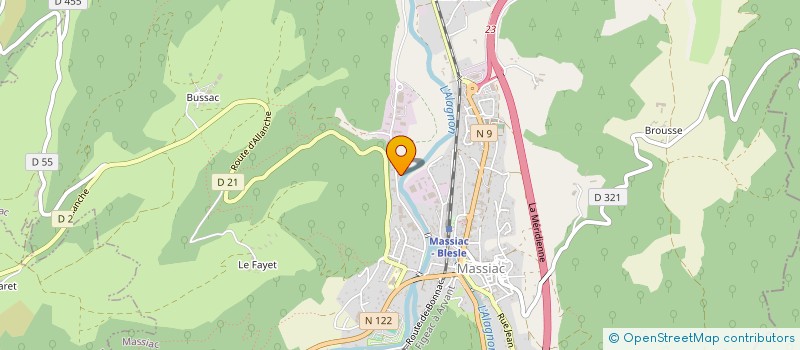 localisation de l'entreprise GAEC BAC LAURENT à MASSIAC