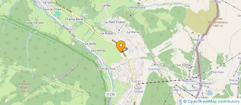 localisation de l'entreprise GAEC BARBOSSINE à CHATEL