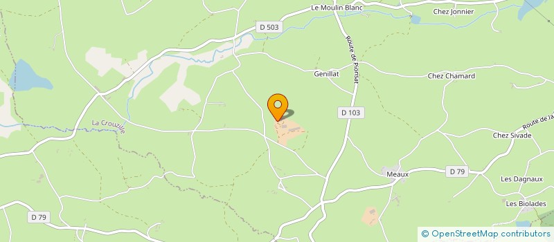 localisation de l'entreprise GAEC BARRAT  LA CROUZILLE