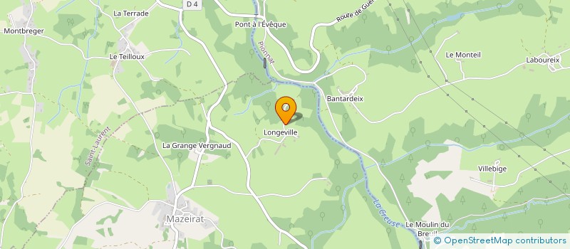 localisation de l'entreprise GAEC BARTHOT ELEVAGE à MAZEIRAT