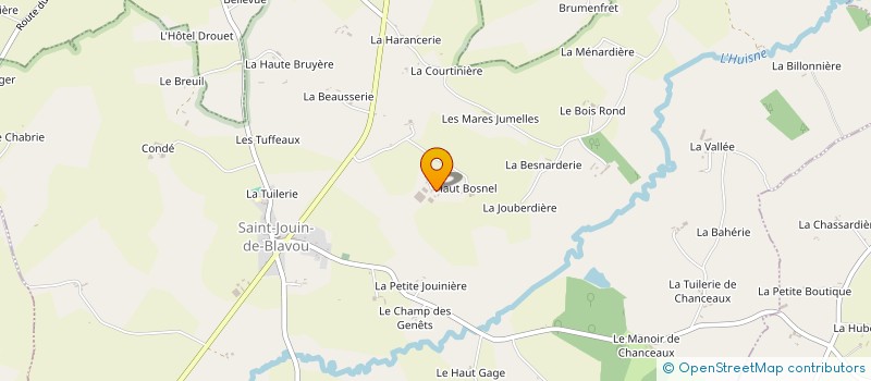 localisation de l'entreprise GAEC BAS BOSNEL à SAINT-JOUIN-DE-BLAVOU
