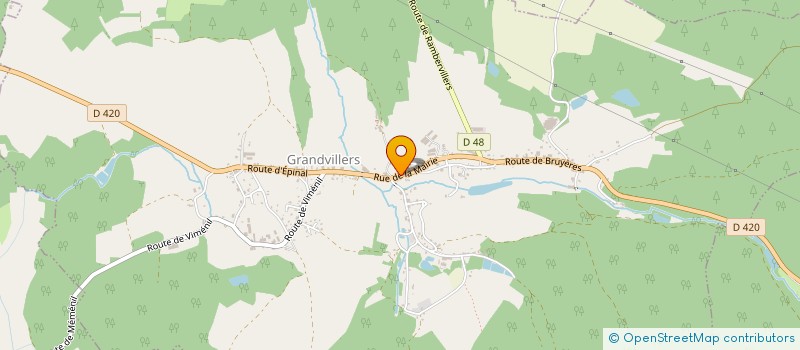 localisation de l'entreprise GAEC BASTIEN DOUCHET  GRANDVILLERS