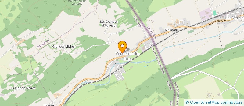 localisation de l'entreprise GAEC BAUD-JEANNIER à VERRIERES-DE-JOUX