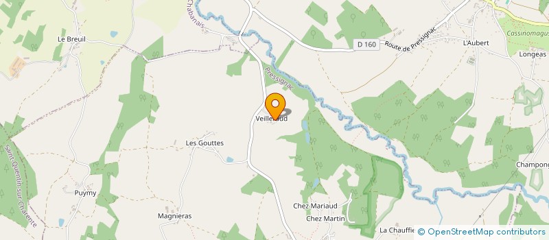 localisation de l'entreprise GAEC BAUDRY à PRESSIGNAC
