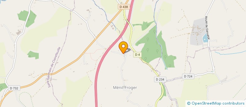 localisation de l'entreprise GAEC BEAUDOIN à MENIL-FROGER