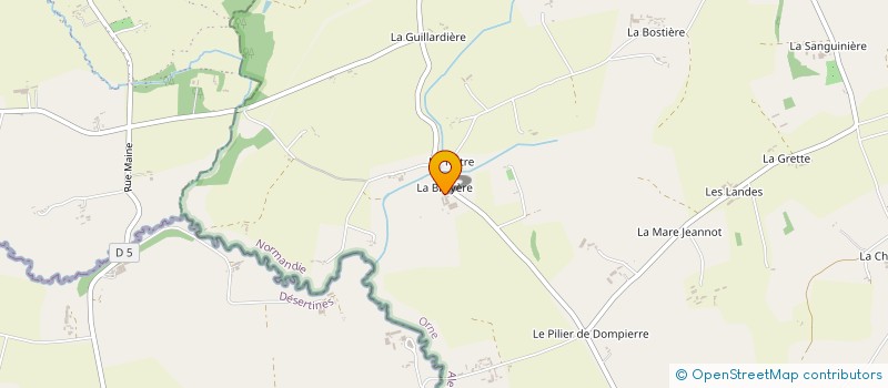 localisation de l'entreprise GAEC BECHET DE LA BRUYERE à MANTILLY