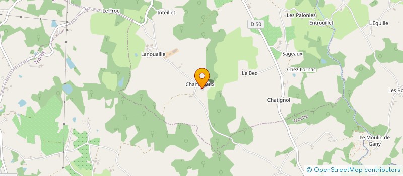 localisation de l'entreprise GAEC BEL'ESCURA  SAINT-PARDOUX-CORBIER