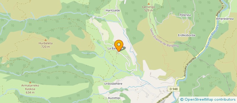 localisation de l'entreprise GAEC BELARREA  SAINT-ETIENNE-DE-BAIGORRY