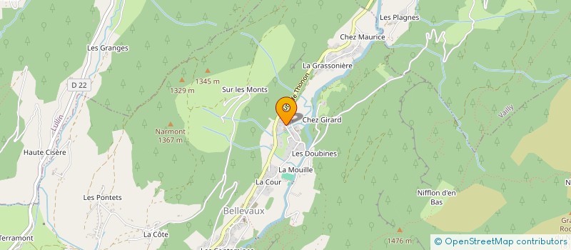 localisation de l'entreprise GAEC BELLE VALLEE à BELLEVAUX