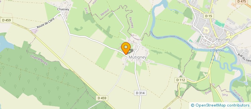 localisation de l'entreprise GAEC BELLEVUE  MUTIGNEY