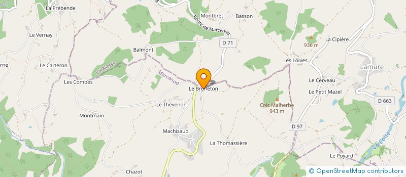 localisation de l'entreprise GAEC BENIERE à MARCENOD