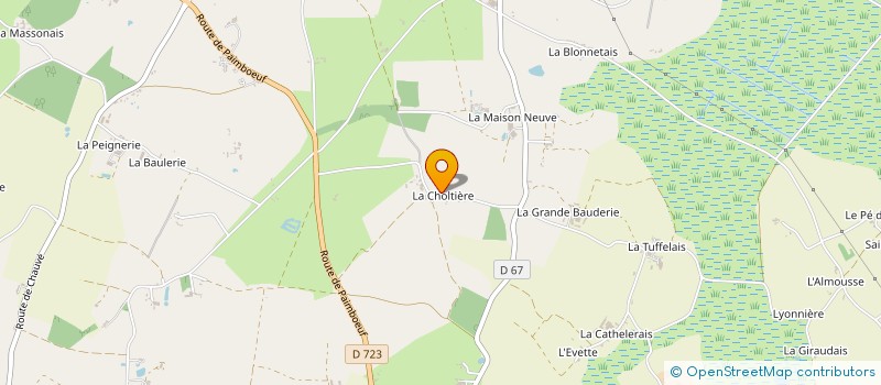 localisation de l'entreprise GAEC BERTHEBAUD à SAINT-VIAUD