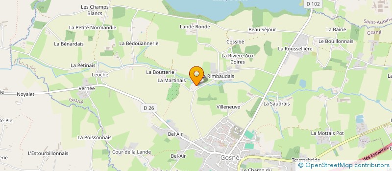 localisation de l'entreprise GAEC BERTIN à RIVES-DU-COUESNON