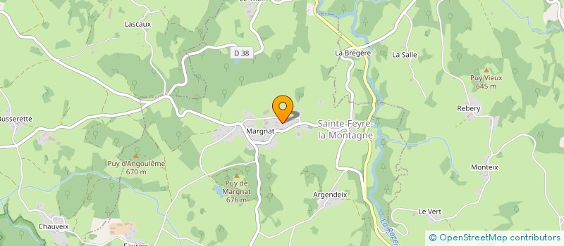 localisation de l'entreprise GAEC BIALOUX à SAINTE-FEYRE-LA-MONTAGNE