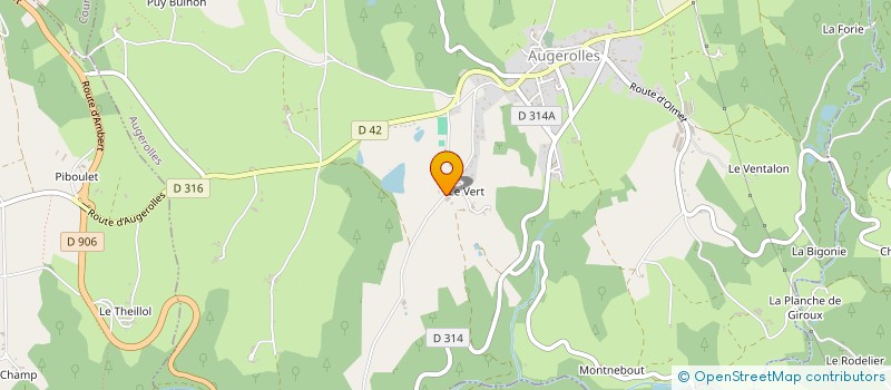 localisation de l'entreprise GAEC BIOVERGER  AUGEROLLES