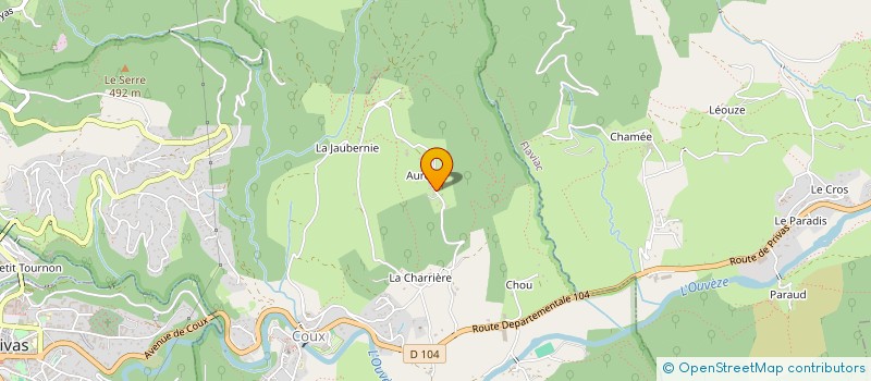 localisation de l'entreprise GAEC   BIQUETTE DE LA JAUBERNIE  COUX