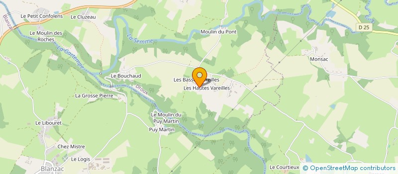 localisation de l'entreprise GAEC BLANC LES VAREILLES à DROUX