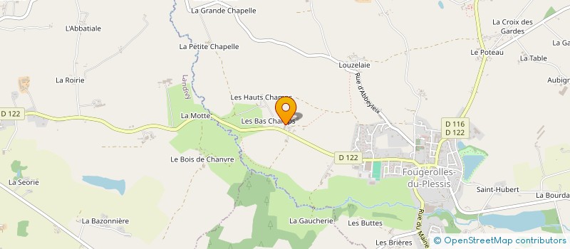 localisation de l'entreprise GAEC BLANCHELANDE  FOUGEROLLES-DU-PLESSIS
