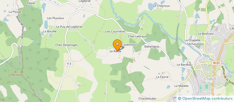 localisation de l'entreprise GAEC BLANCHET à CHALUS