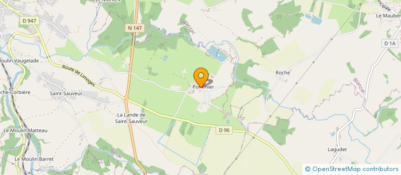 localisation de l'entreprise GAEC BLANCHOT à BELLAC