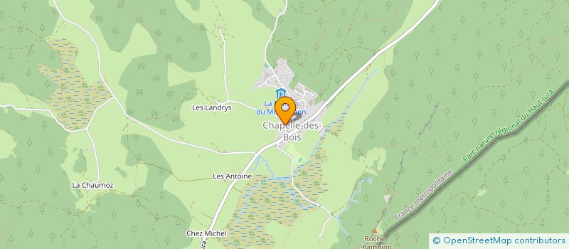 localisation de l'entreprise GAEC BLONDEAU à CHAPELLE-DES-BOIS
