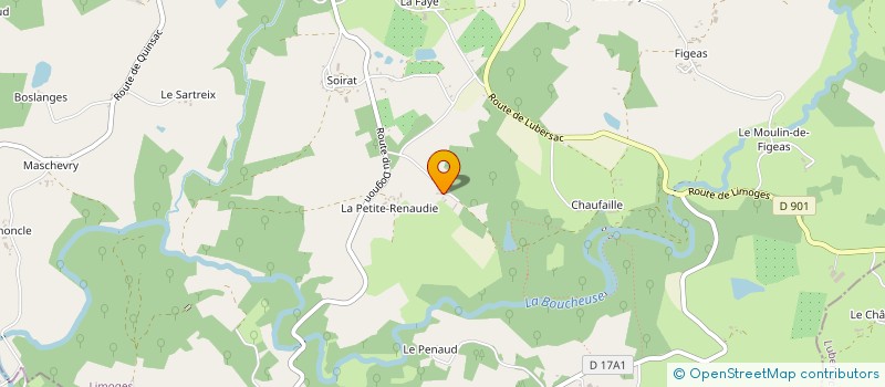 localisation de l'entreprise GAEC BLONDY PERE ET FILS à COUSSAC-BONNEVAL