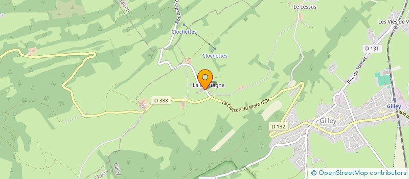 localisation de l'entreprise GAEC BOBILLIER-MONNOT à GILLEY