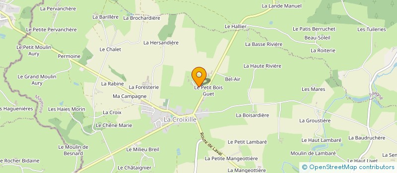 localisation de l'entreprise GAEC BOIS GUET à LA CROIXILLE