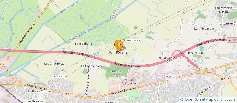 localisation de l'entreprise GAEC BOISSERIE  TONNAY-CHARENTE