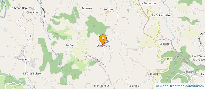 localisation de l'entreprise GAEC BONNIER à SAINT-DENIS-SUR-COISE
