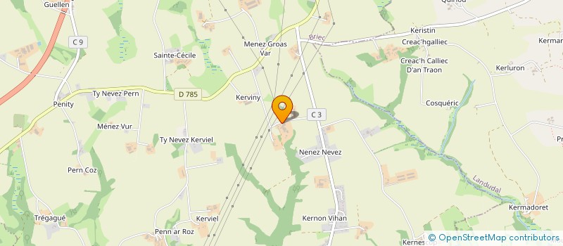 localisation de l'entreprise GAEC BOURVEAU-LEAP à BRIEC
