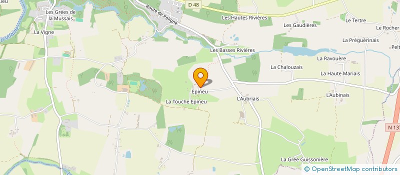 localisation de l'entreprise GAEC BREIZH L'EPINE  BOURG-DES-COMPTES