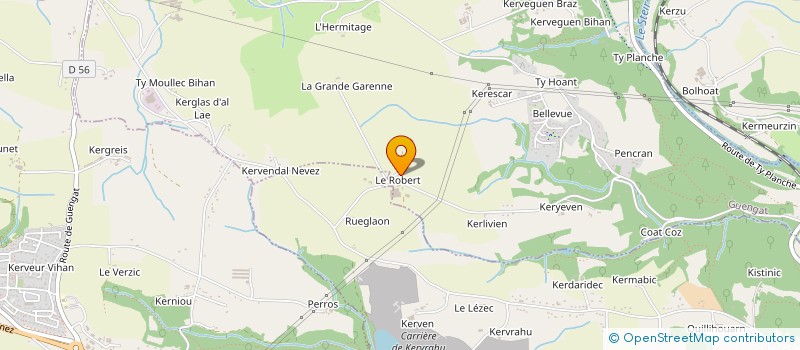 localisation de l'entreprise GAEC BREIZH MOLOKO à GUENGAT