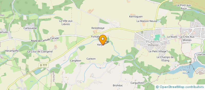 localisation de l'entreprise GAEC BREIZH SIMM à PLUHERLIN