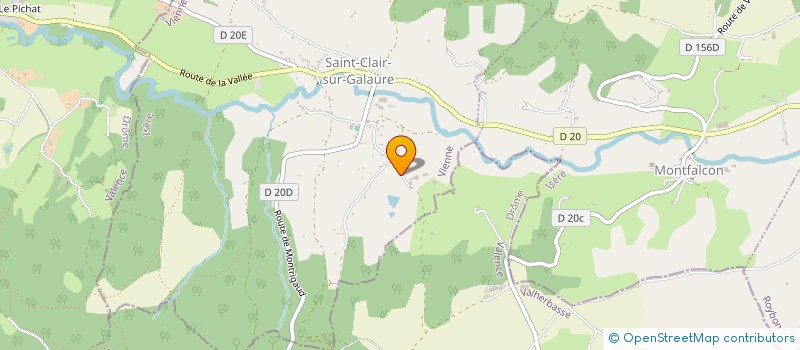 localisation de l'entreprise GAEC BRET GUILLOT  SAINT-CLAIR-SUR-GALAURE