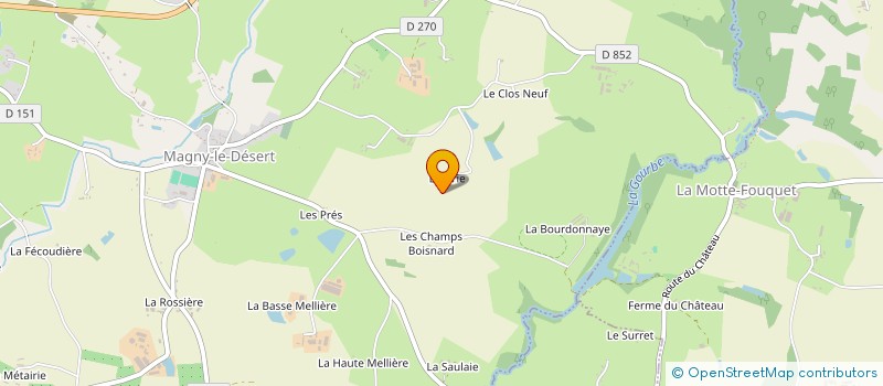 localisation de l'entreprise GAEC BRETON DE LA HORIE  LA FERTE MACE