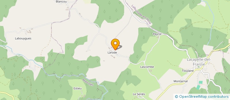 localisation de l'entreprise GAEC BRINGUIER à LACAPELLE-DEL-FRAISSE