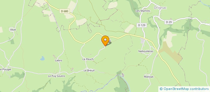 localisation de l'entreprise GAEC BROUSSE à ALLY